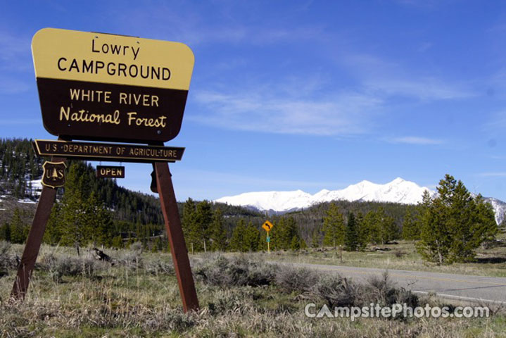 Lowry Campground Sign
