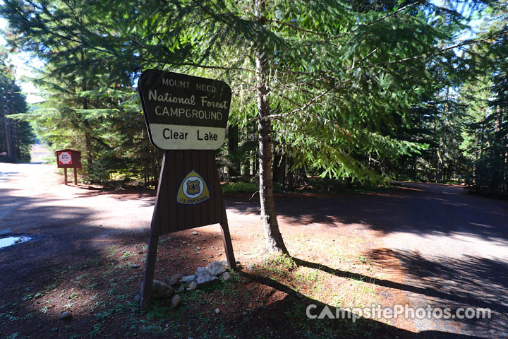 Clear Lake Campground Sign