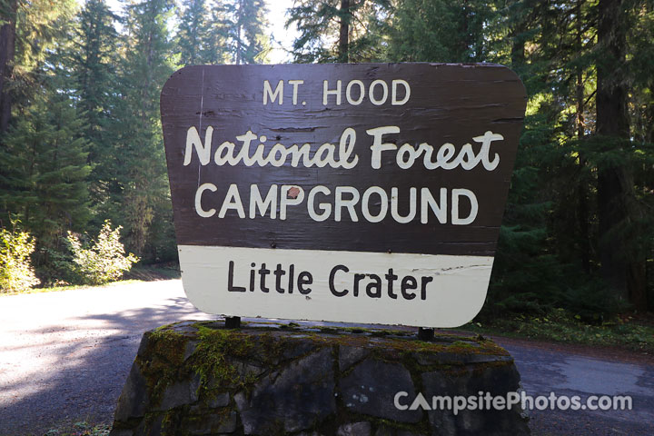 Little Crater Lake Campground Sign