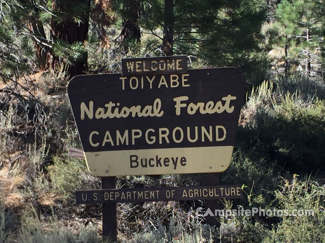 Buckeye Campground Sign