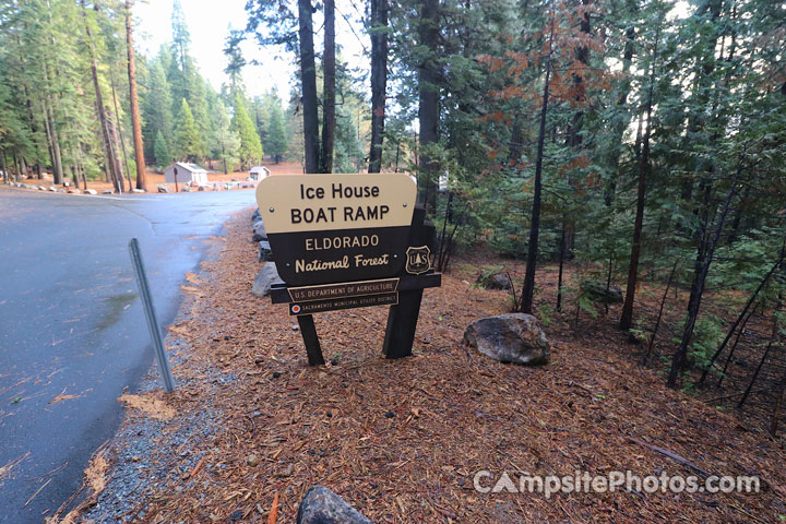 Ice House Campground Boat Ramp Sign