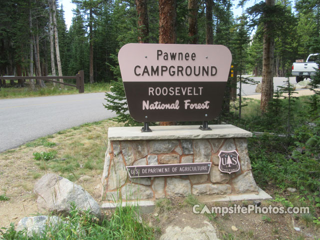Pawnee Campground Sign