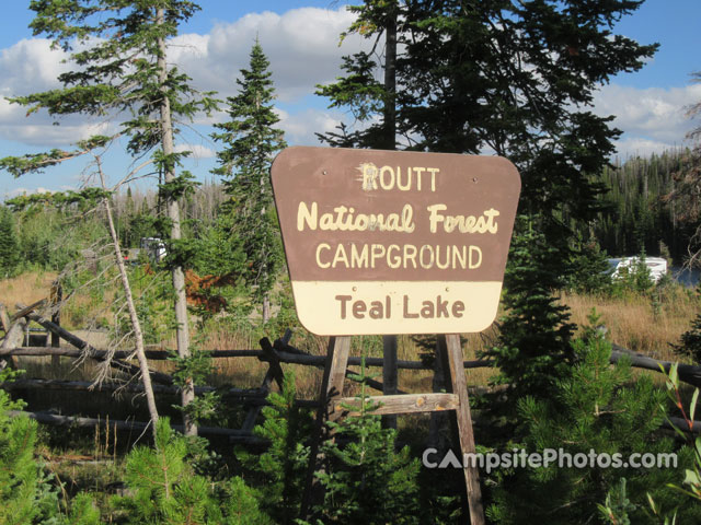 Teal Lake Campground Sign