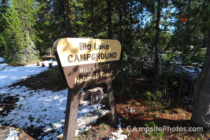 Big Lake Campground Sign