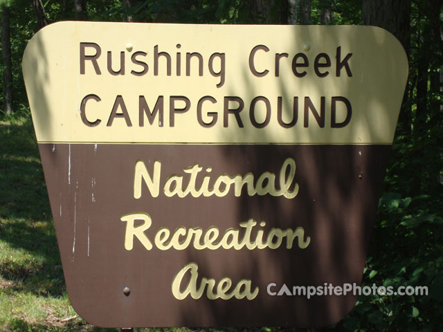 Rushing Creek Campground Sign