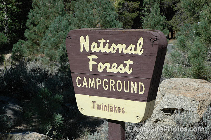 Lower Twin Lakes Campground Sign