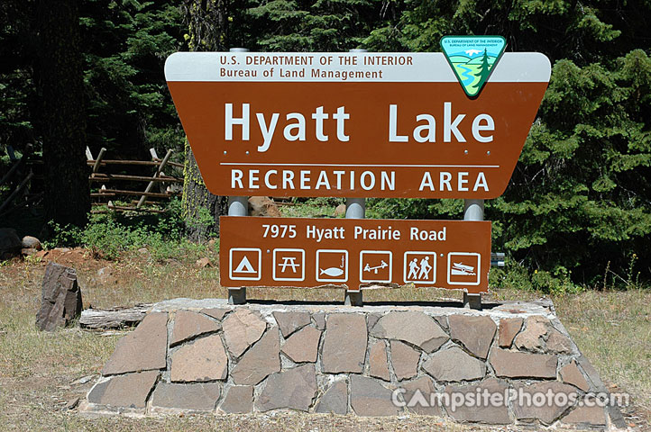 Hyatt Lake Campground Sign