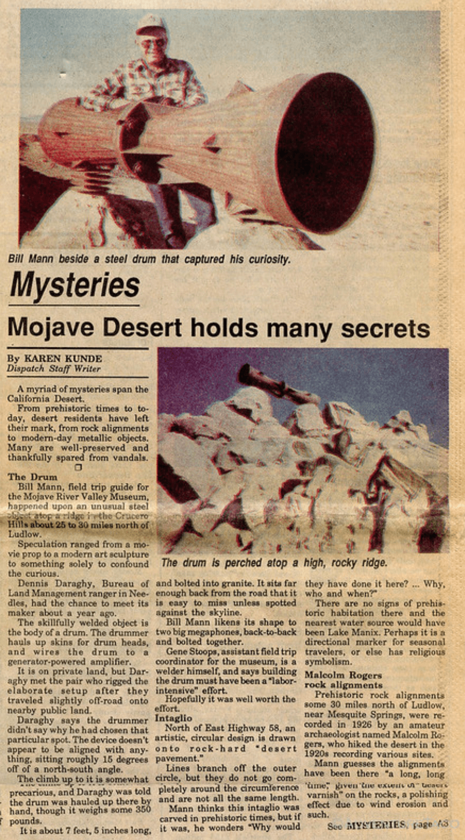 The Sentinel Enigma - A Mystery in the Mojave Desert_Dispatch Article