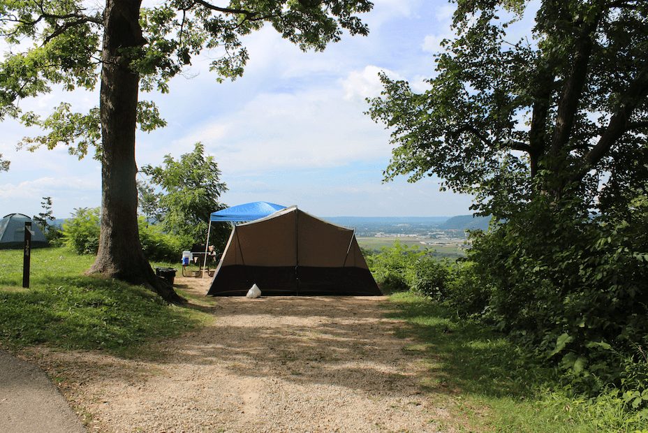 Wyalusing State Park's Treasure Cave - Campsite 124