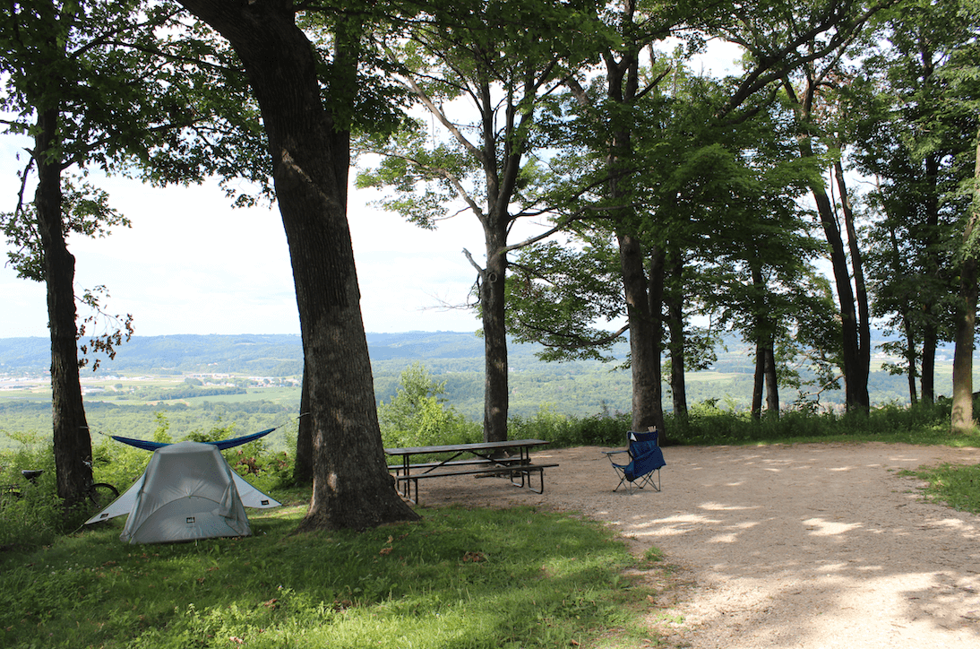 Wyalusing State Park's Treasure Cave - Campsite 144
