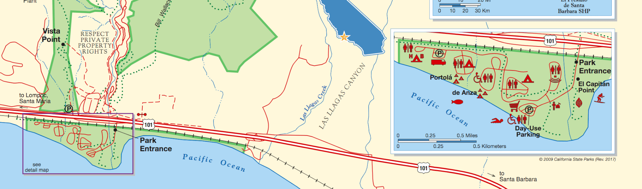 El Capitan State Beach Hike & Bike Map
